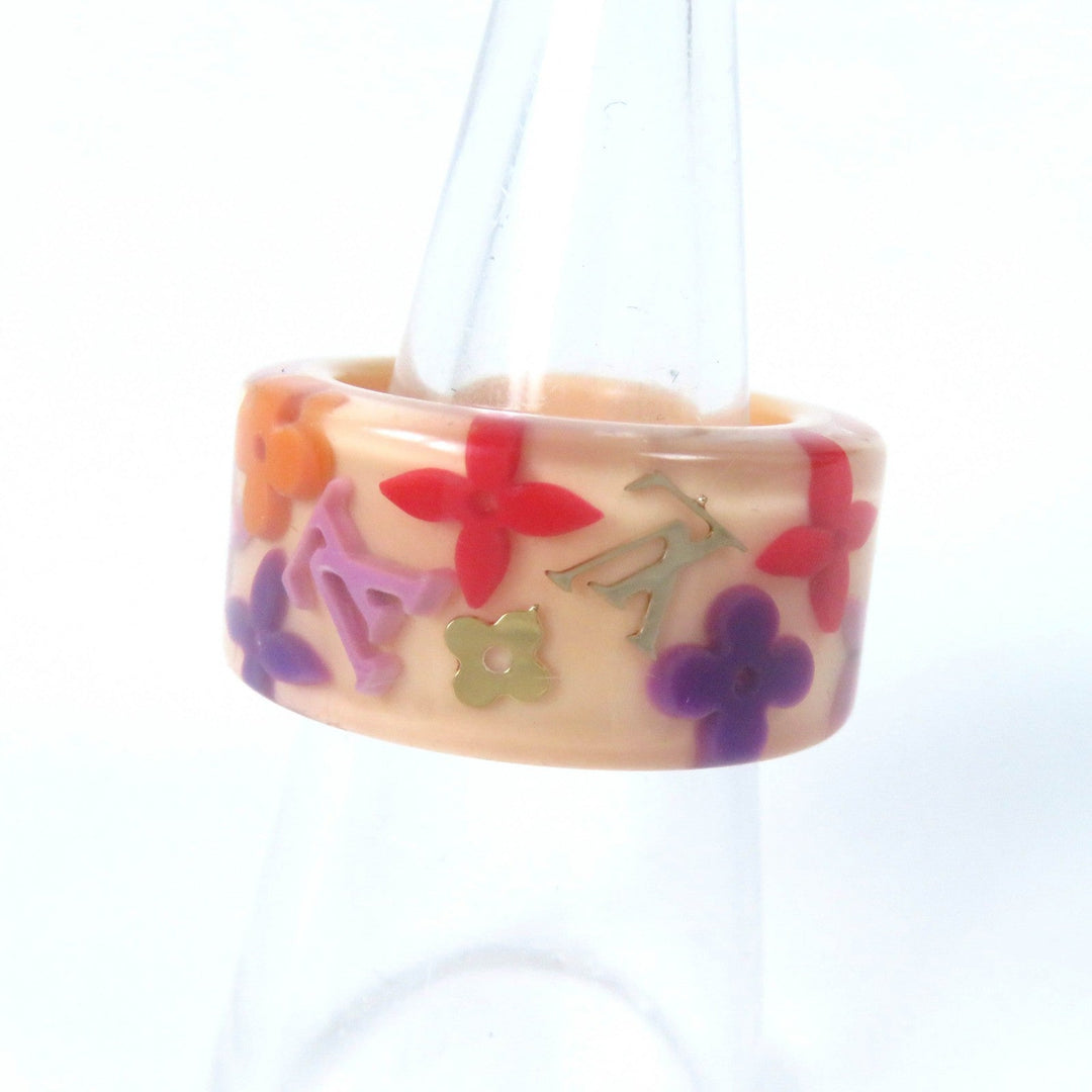 LOUIS VUITTON Ring M65037 Resin, Plastic Clear Beige Multicolor Bergfarandall Women M Used Authentic