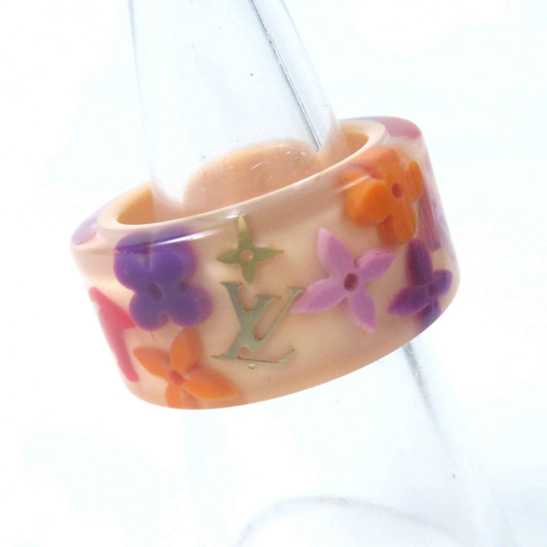 LOUIS VUITTON Ring M65037 Resin, Plastic Clear Beige Multicolor Bergfarandall Women M Used Authentic
