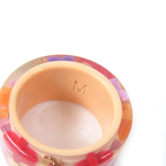 LOUIS VUITTON Ring M65037 Resin, Plastic Clear Beige Multicolor Bergfarandall Women M Used Authentic