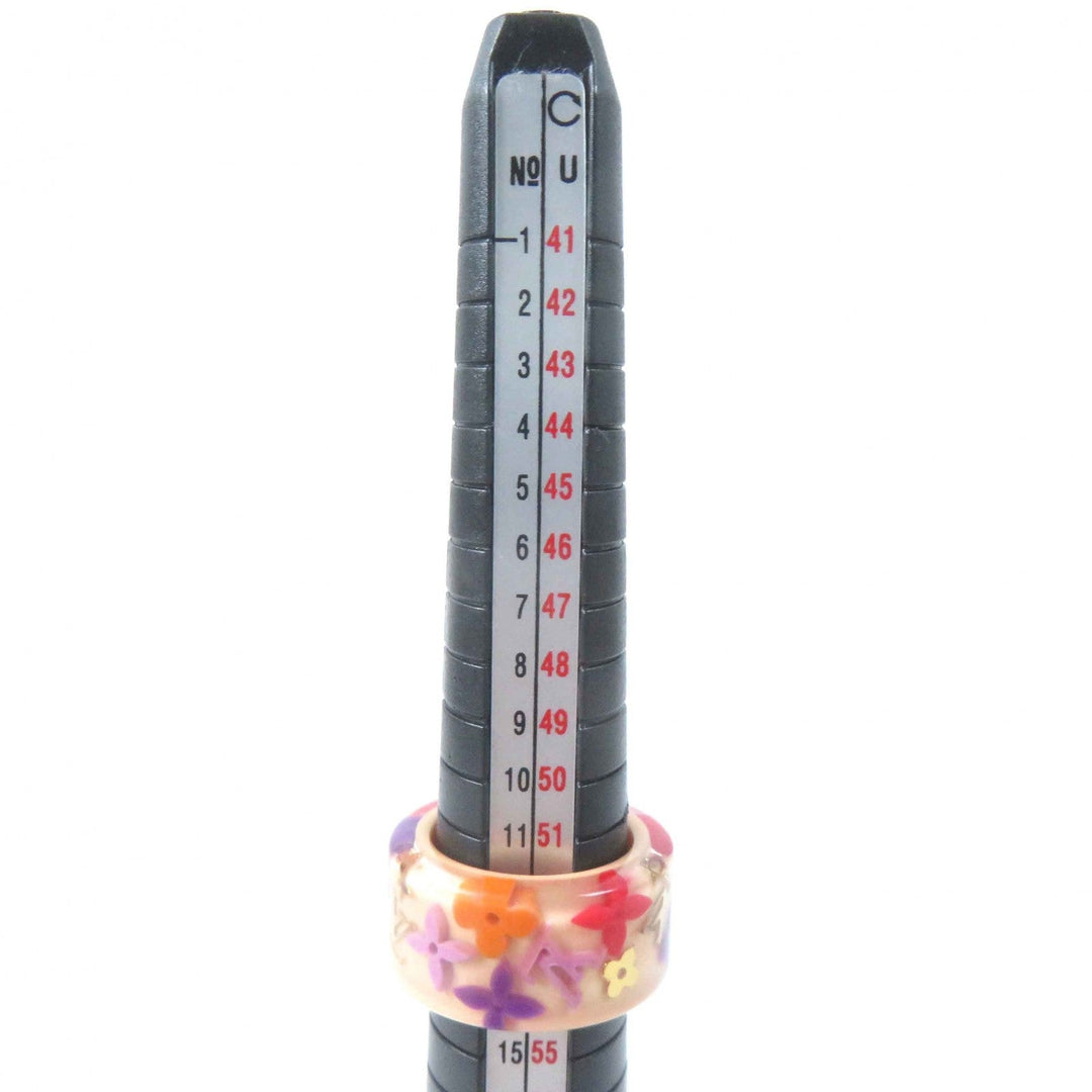LOUIS VUITTON Ring M65037 Resin, Plastic Clear Beige Multicolor Bergfarandall Women M Used Authentic