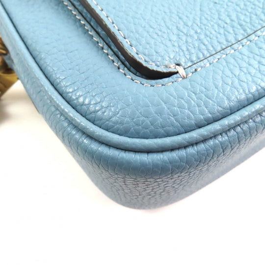 COACH Shoulder Bag C3881 Main: Leather Light blue Willow Women Used Authentic
