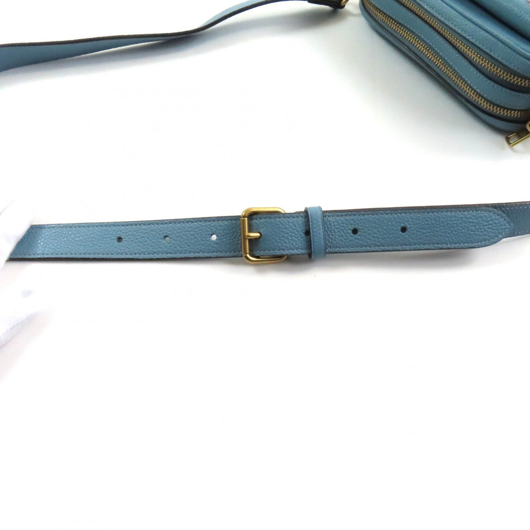 COACH Shoulder Bag C3881 Main: Leather Light blue Willow Women Used Authentic