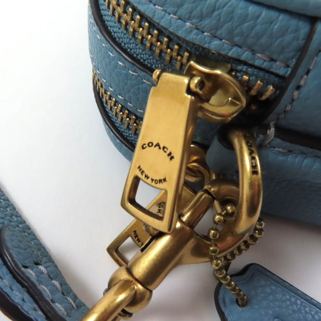 COACH Shoulder Bag C3881 Main: Leather Light blue Willow Women Used Authentic