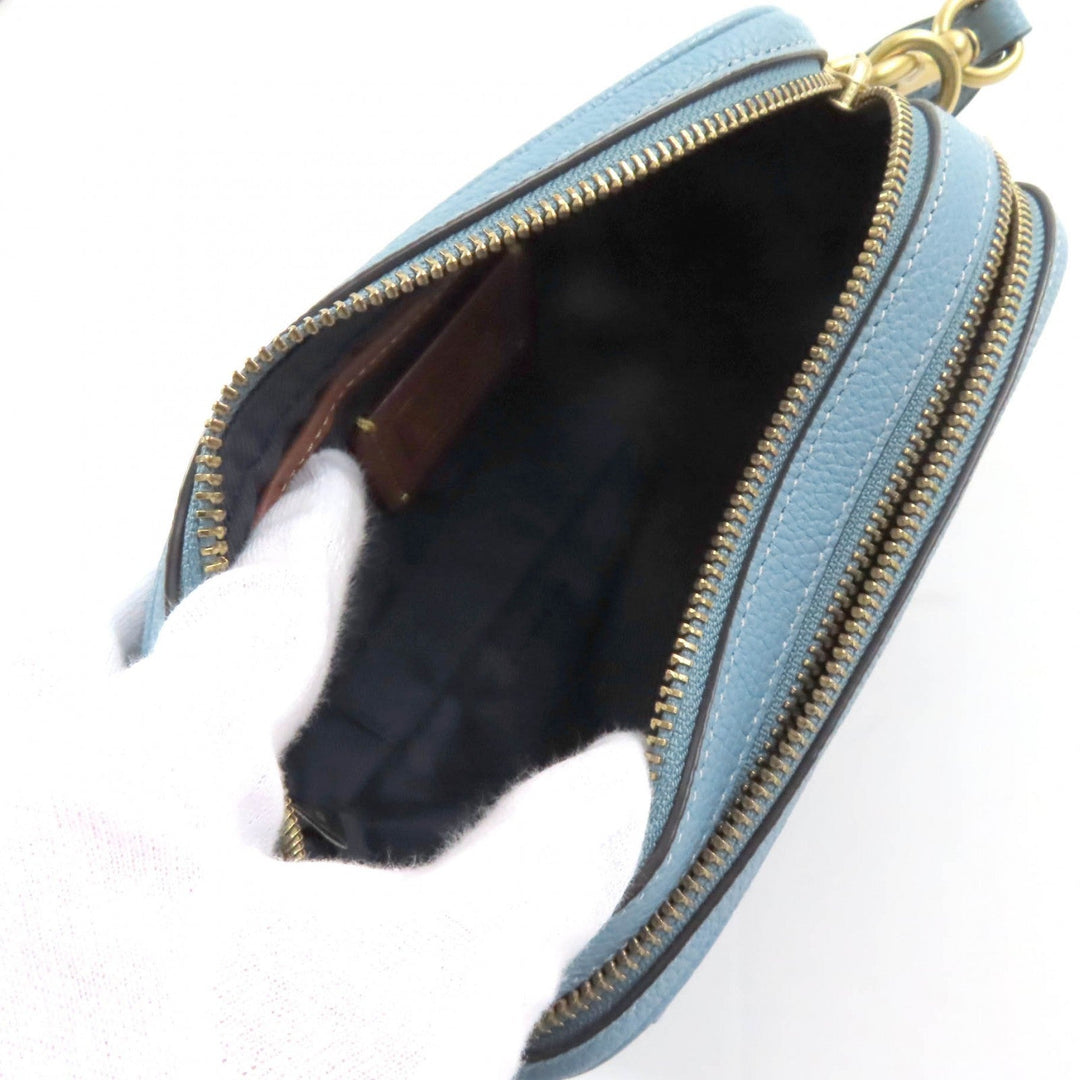 COACH Shoulder Bag C3881 Main: Leather Light blue Willow Women Used Authentic