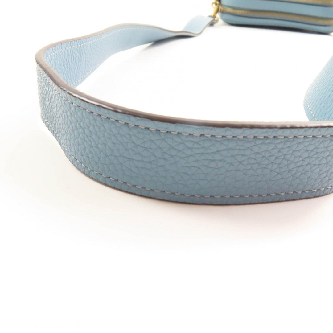 COACH Shoulder Bag C3881 Main: Leather Light blue Willow Women Used Authentic