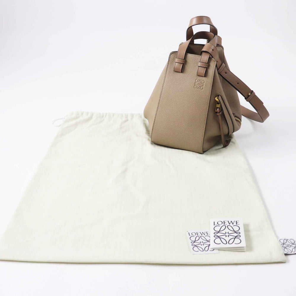 LOEWE Shoulder Bag A538S35X51 Main: Soft grain calf sand Hammock Small Women Used Authentic