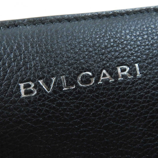 BVLGARI Tote Bag 291105 Main: Leather black logo large tote bag Women Used Authentic