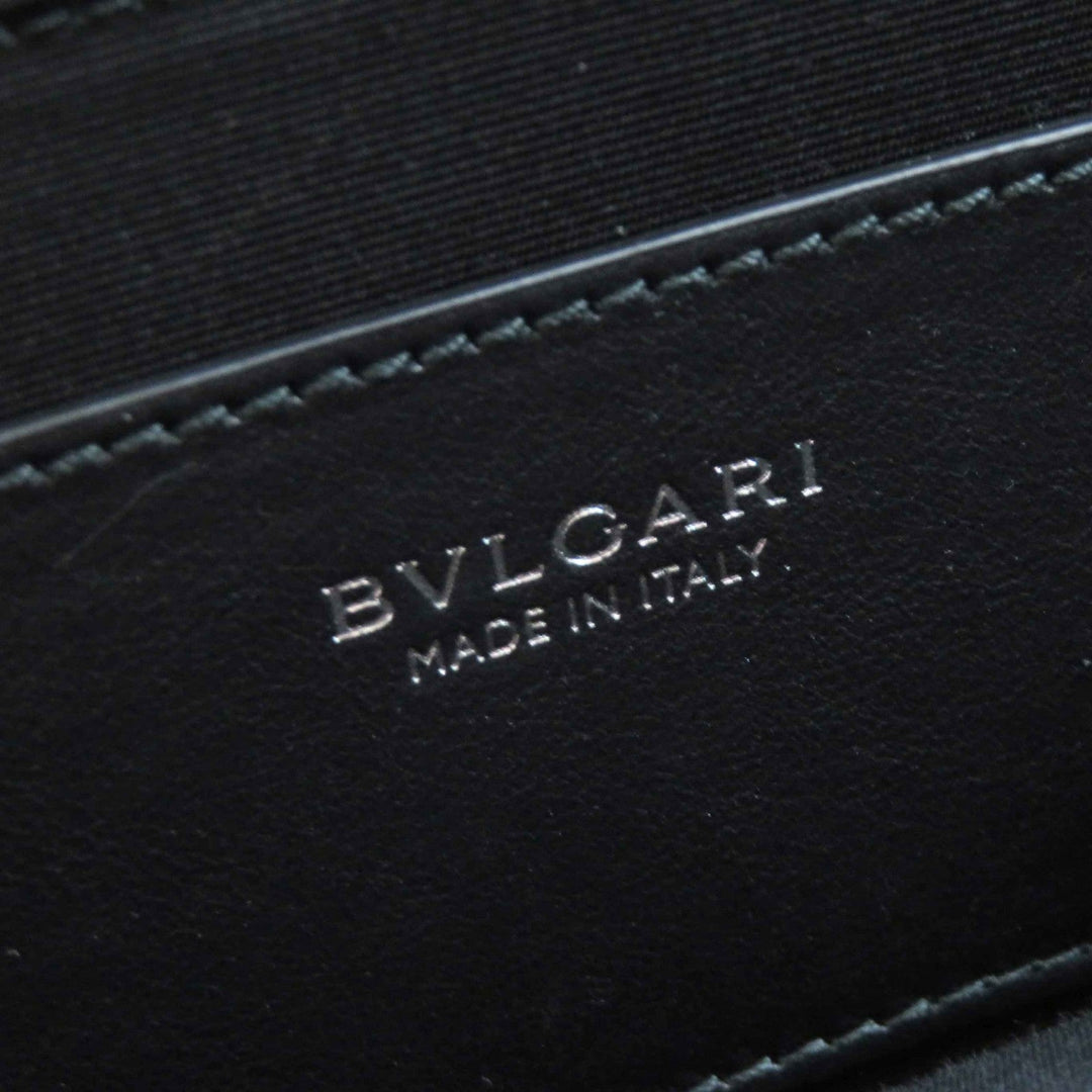 BVLGARI Tote Bag 291105 Main: Leather black logo large tote bag Women Used Authentic
