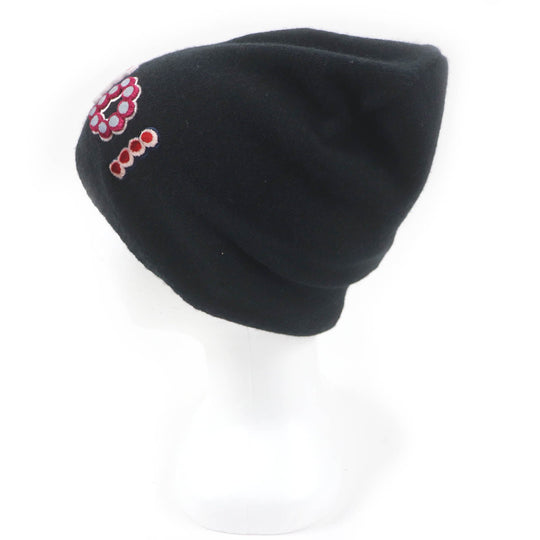 FENDI Knit cap FXQ635 A1CE Main: 70% wool, Main: 30% cashmere black mens Used Authentic
