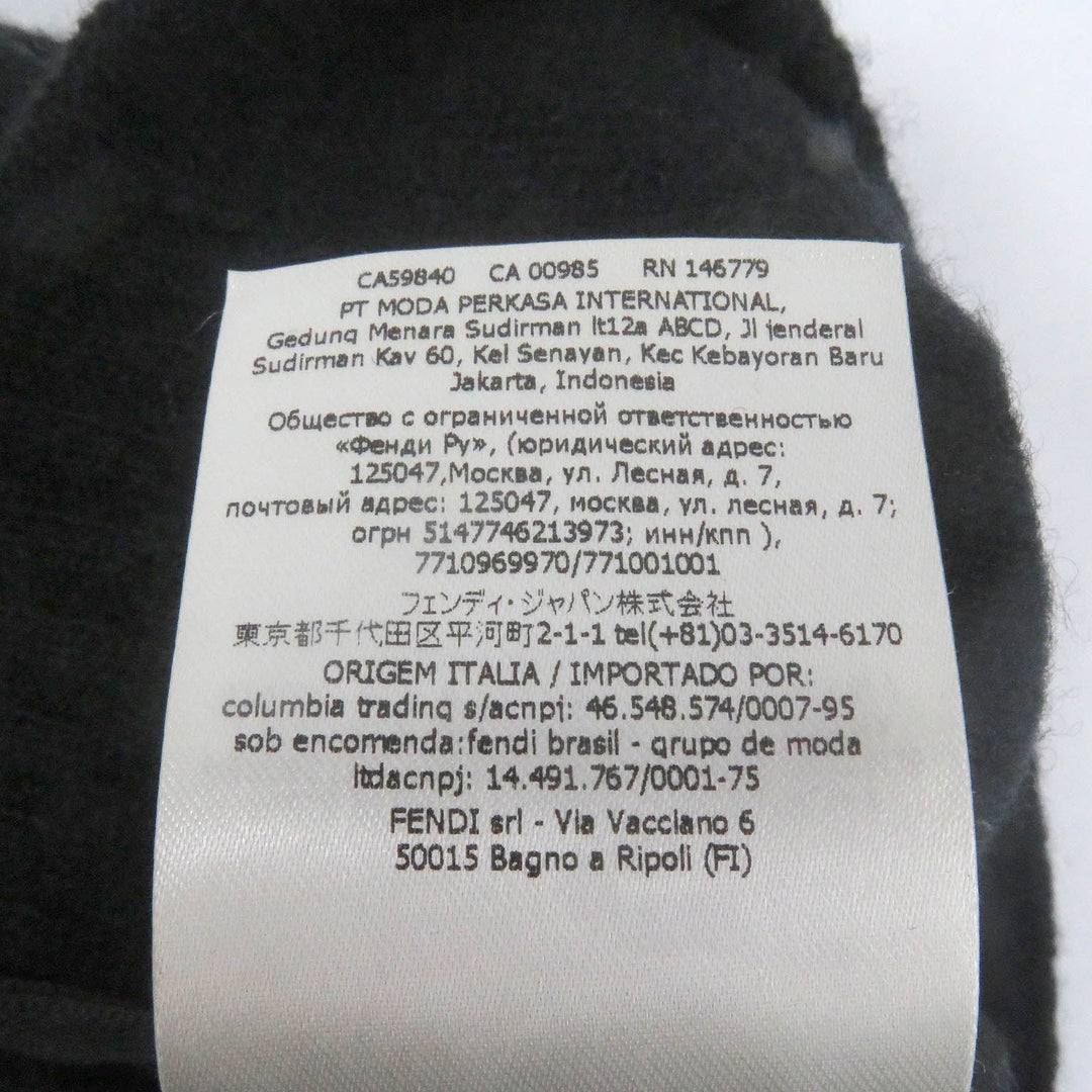 FENDI Knit cap FXQ635 A1CE Main: 70% wool, Main: 30% cashmere black mens Used Authentic