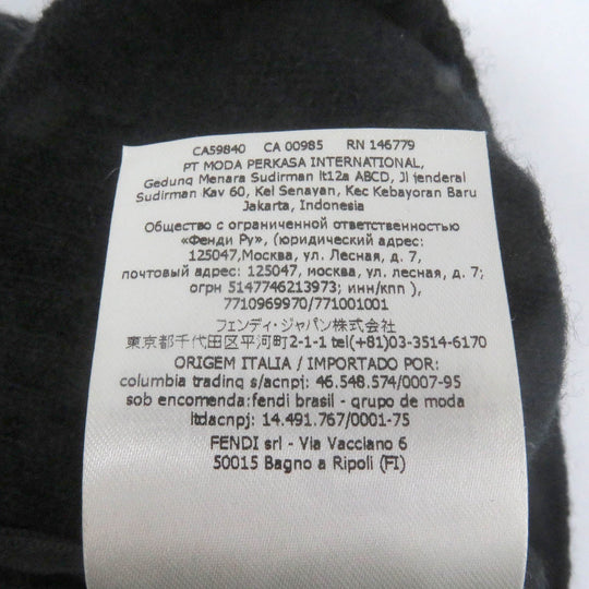 FENDI Knit cap FXQ635 A1CE Main: 70% wool, Main: 30% cashmere black mens Used Authentic