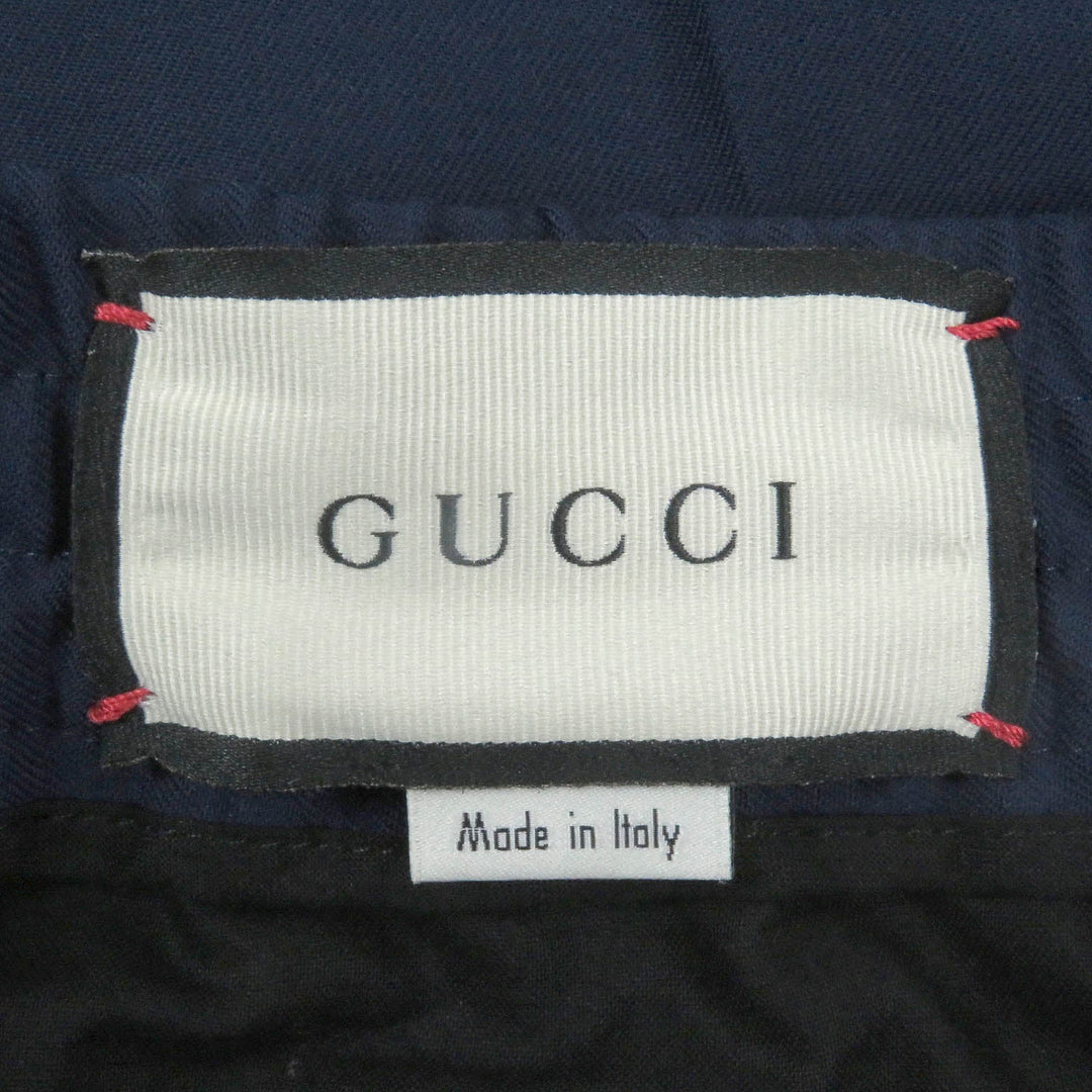 GUCCI Pants 493714 Outer: 83% wool, Outer: 17% mohair, Lining: 100% cotton Navy mens 44 Used Authentic