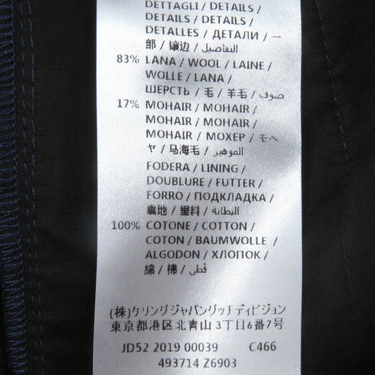 GUCCI Pants 493714 Outer: 83% wool, Outer: 17% mohair, Lining: 100% cotton Navy mens 44 Used Authentic