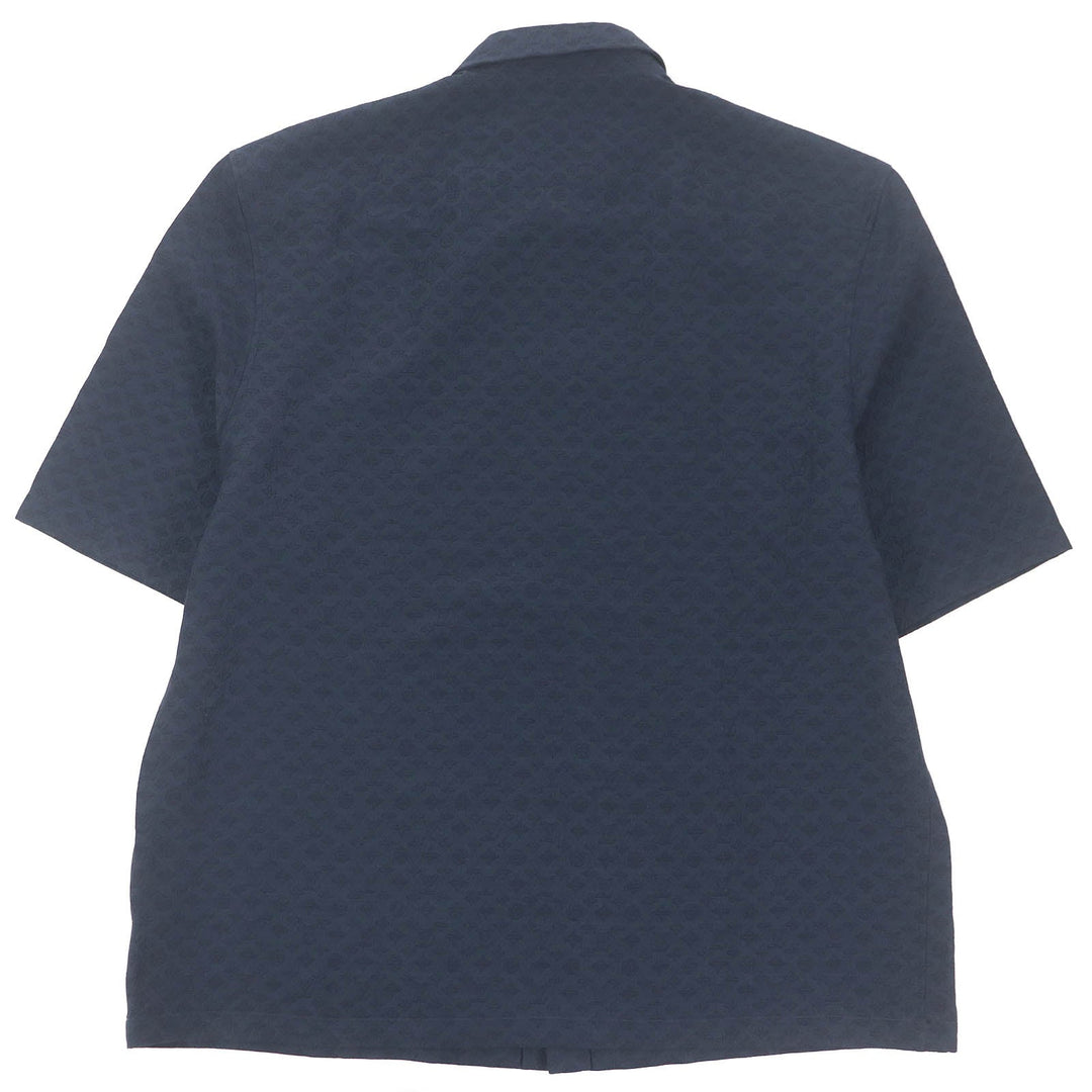 LOUIS VUITTON Short sleeve shirt 1AFRNJ Main: 60% silk, Main: 40% cotton Navy mens L Used Authentic