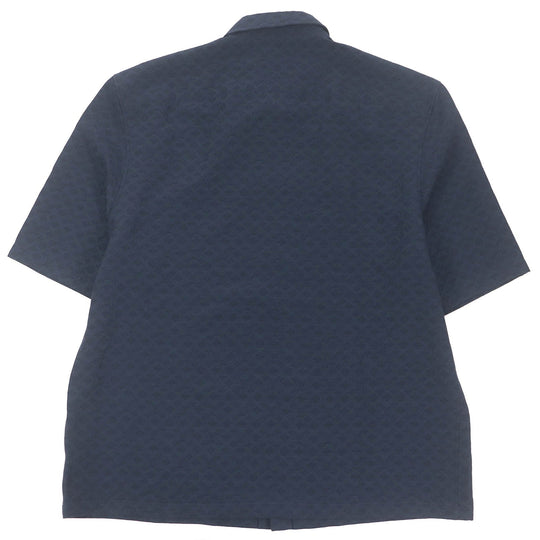 LOUIS VUITTON Short sleeve shirt 1AFRNJ Main: 60% silk, Main: 40% cotton Navy mens L Used Authentic