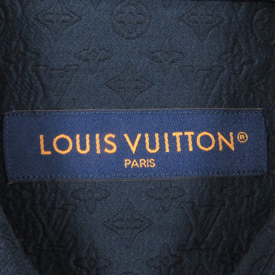 LOUIS VUITTON Short sleeve shirt 1AFRNJ Main: 60% silk, Main: 40% cotton Navy mens L Used Authentic