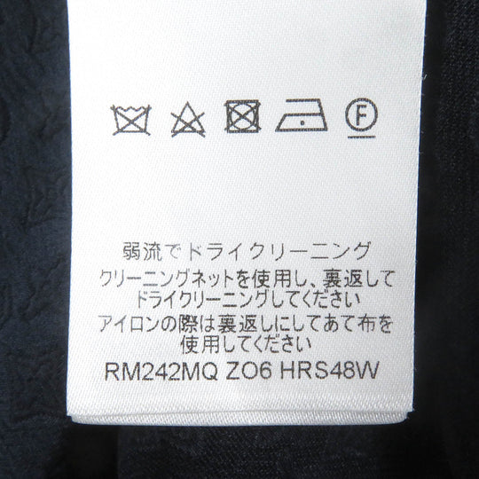 LOUIS VUITTON Short sleeve shirt 1AFRNJ Main: 60% silk, Main: 40% cotton Navy mens L Used Authentic