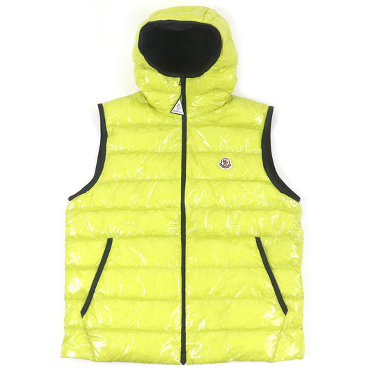 MONCLER Down vest Main: 100% nylon, Filling: 90% down, Filling: 10% feather yellow LAPPE GILET mens 5 Used Authentic