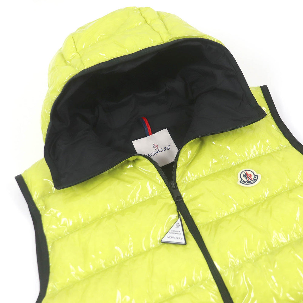 MONCLER Down vest Main: 100% nylon, Filling: 90% down, Filling: 10% feather yellow LAPPE GILET mens 5 Used Authentic