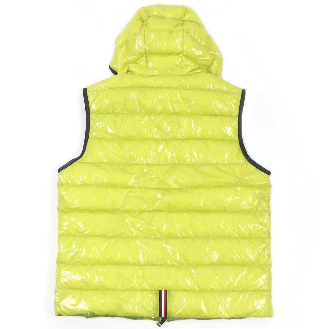 MONCLER Down vest Main: 100% nylon, Filling: 90% down, Filling: 10% feather yellow LAPPE GILET mens 5 Used Authentic