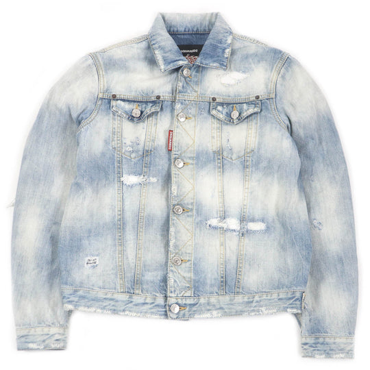 DSQUARED2 Denim Jacket S71AN0164 Main: 100% cotton, part: 100% polyester, part: 100% rayon Indigo blue Dan Jean Jacket mens 44 Used Authentic