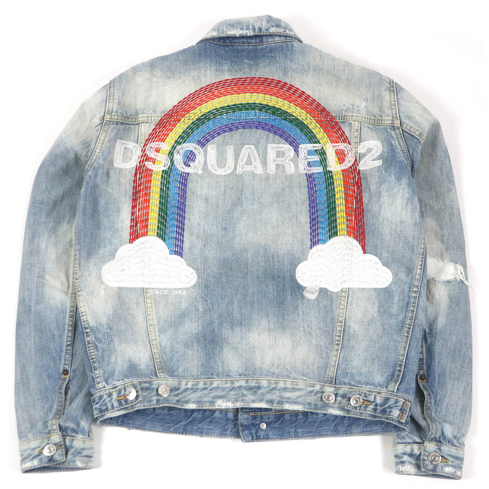 DSQUARED2 Denim Jacket S71AN0164 Main: 100% cotton, part: 100% polyester, part: 100% rayon Indigo blue Dan Jean Jacket mens 44 Used Authentic