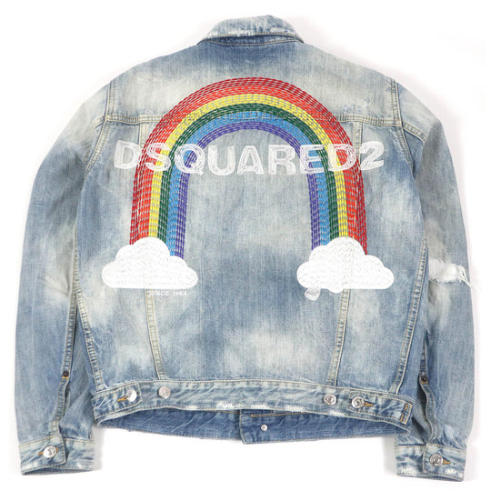 DSQUARED2 Denim Jacket S71AN0164 Main: 100% cotton, part: 100% polyester, part: 100% rayon Indigo blue Dan Jean Jacket mens 44 Used Authentic