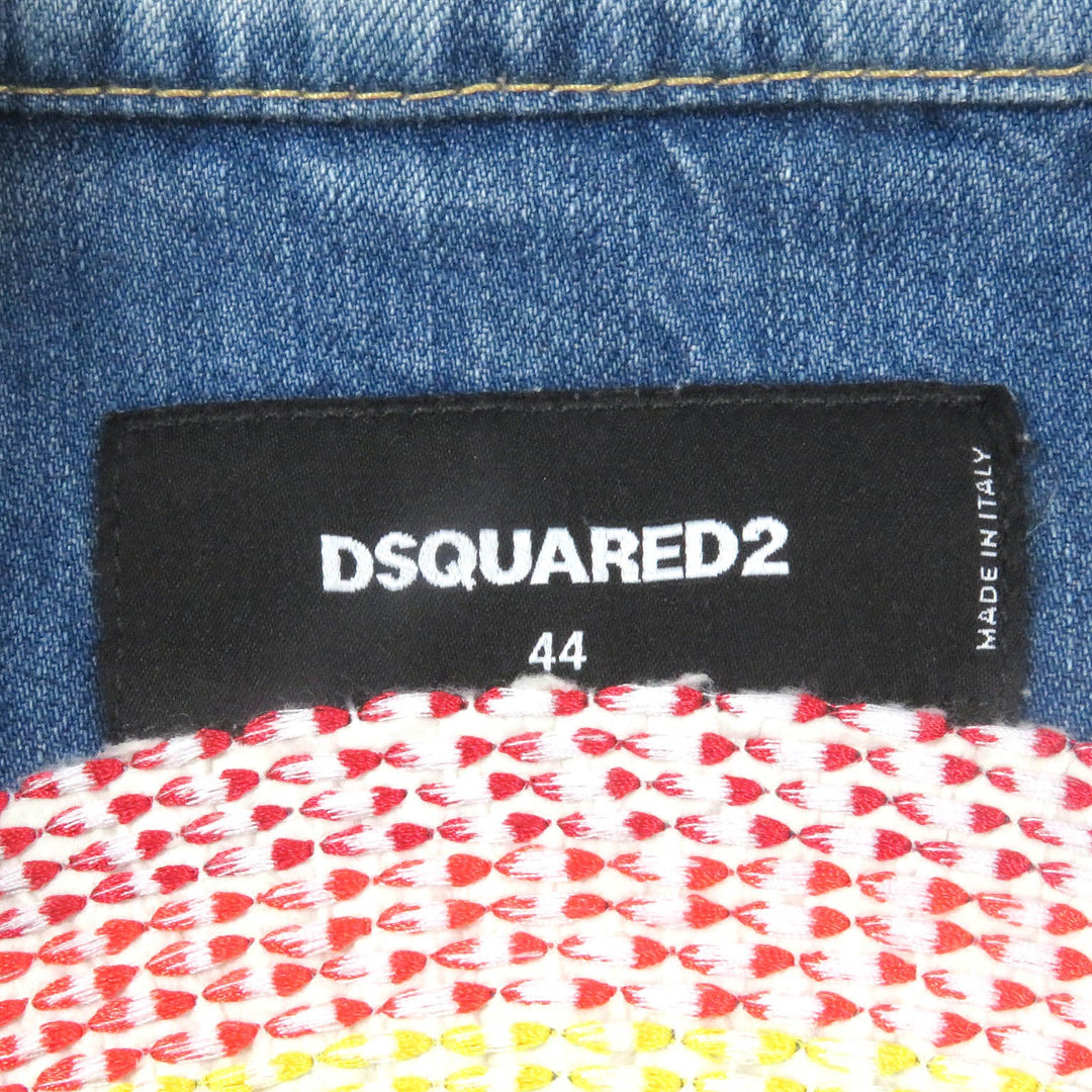 DSQUARED2 Denim Jacket S71AN0164 Main: 100% cotton, part: 100% polyester, part: 100% rayon Indigo blue Dan Jean Jacket mens 44 Used Authentic