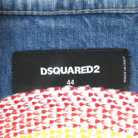 DSQUARED2 Denim Jacket S71AN0164 Main: 100% cotton, part: 100% polyester, part: 100% rayon Indigo blue Dan Jean Jacket mens 44 Used Authentic