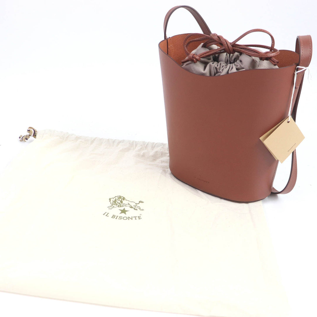 IL BISONTE Shoulder Bag Main: Leather Brown (reddish) ROSETO BUCKET BAG Women Used Authentic