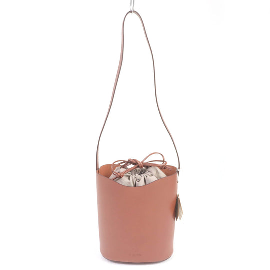 IL BISONTE Shoulder Bag Main: Leather Brown (reddish) ROSETO BUCKET BAG Women Used Authentic