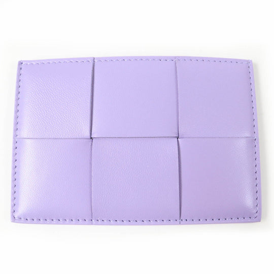 BOTTEGAVENETA Card Case 649597 Main: Leather purple Cassette Credit Card Case Women Used Authentic