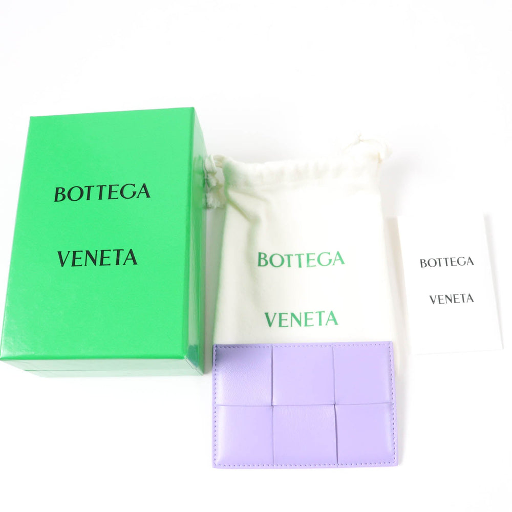 BOTTEGAVENETA Card Case 649597 Main: Leather purple Cassette Credit Card Case Women Used Authentic