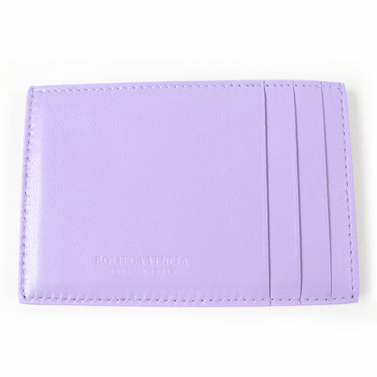 BOTTEGAVENETA Card Case 649597 Main: Leather purple Cassette Credit Card Case Women Used Authentic