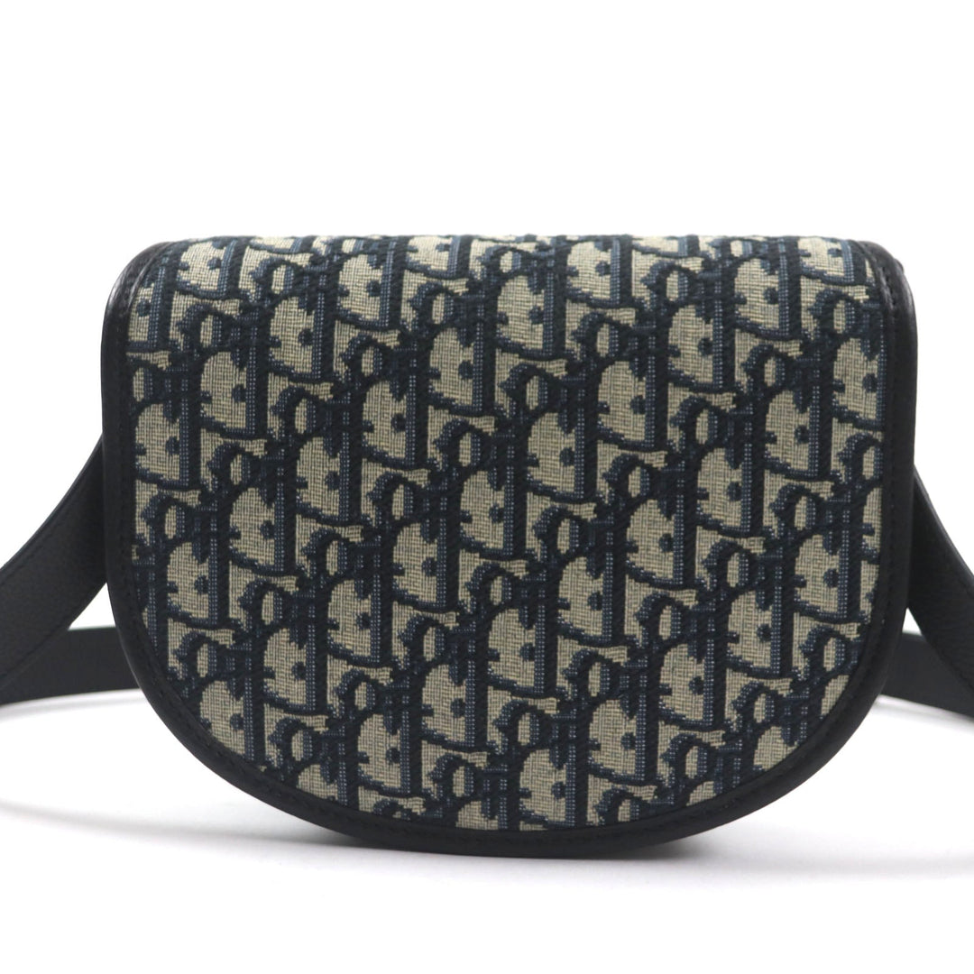 Dior HOMME Shoulder Bag 1ADPO033YKY_H27E Main: Canvas, Part: Leather Beige black Oblique jacquard Gallop Gallop Bag Mini mens Used Authentic