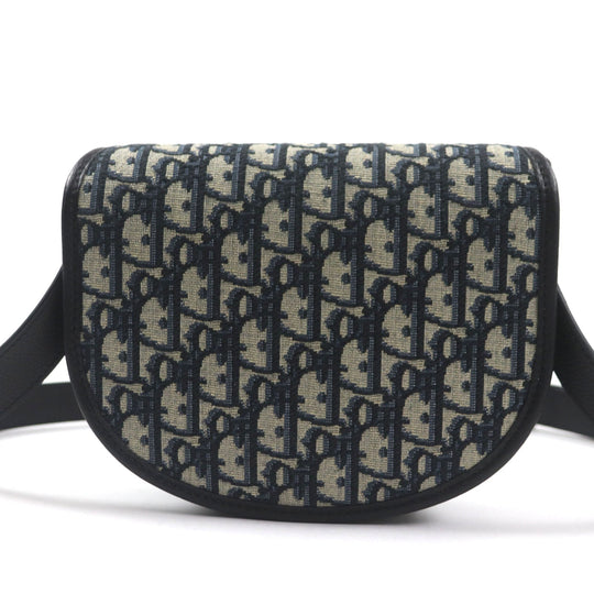 Dior HOMME Shoulder Bag 1ADPO033YKY_H27E Main: Canvas, Part: Leather Beige black Oblique jacquard Gallop Gallop Bag Mini mens Used Authentic