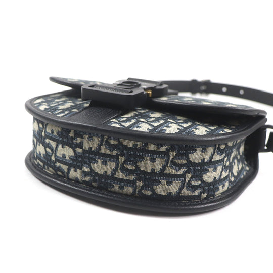 Dior HOMME Shoulder Bag 1ADPO033YKY_H27E Main: Canvas, Part: Leather Beige black Oblique jacquard Gallop Gallop Bag Mini mens Used Authentic