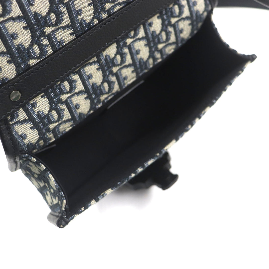 Dior HOMME Shoulder Bag 1ADPO033YKY_H27E Main: Canvas, Part: Leather Beige black Oblique jacquard Gallop Gallop Bag Mini mens Used Authentic