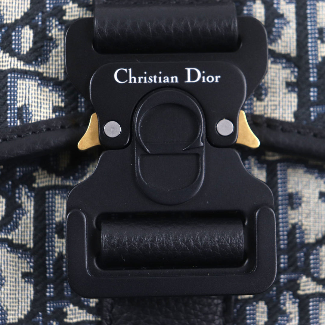 Dior HOMME Shoulder Bag 1ADPO033YKY_H27E Main: Canvas, Part: Leather Beige black Oblique jacquard Gallop Gallop Bag Mini mens Used Authentic