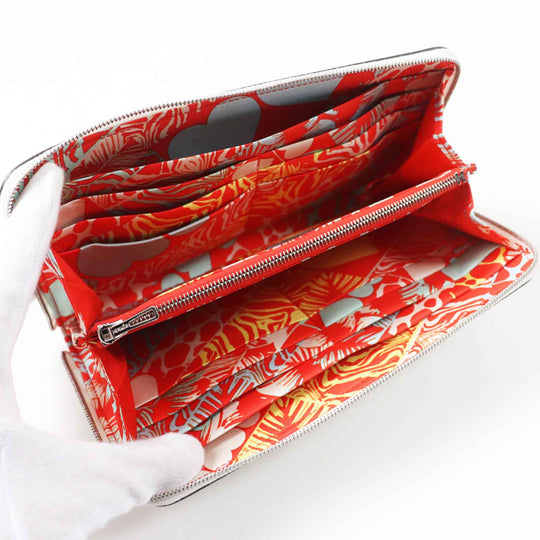 HERMES Long Wallet Purse Main: Evercolor, Lining: Silk New White Azap long silk in Women Used Authentic