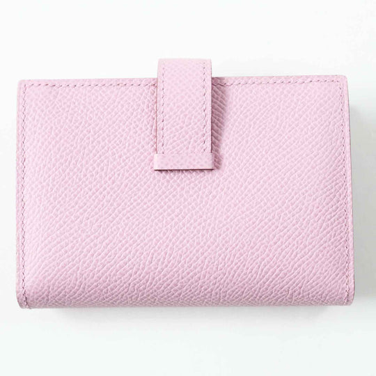 HERMES Bifold Wallet Main�FEpsom Morve Silvestre Bearn Mini Women Used Authentic