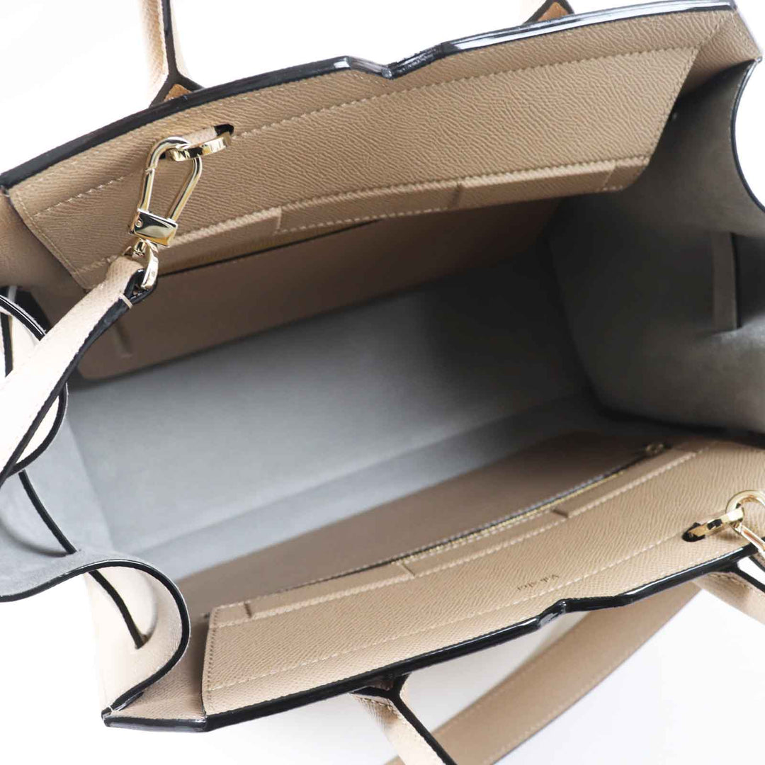 Valextra Shoulder Bag Main: Soft calfskin Cashmere (beige type) Milano bag medium Women Used Authentic