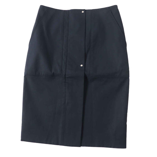 HERMES Tight Skirt Outer: 97% cotton, Outer: 3% polyurethane, Lining: 97% cotton, Lining: 3% polyurethane Dark navy Women 34 Used Authentic