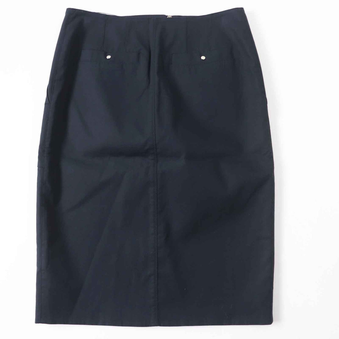 HERMES Tight Skirt Outer: 97% cotton, Outer: 3% polyurethane, Lining: 97% cotton, Lining: 3% polyurethane Dark navy Women 34 Used Authentic