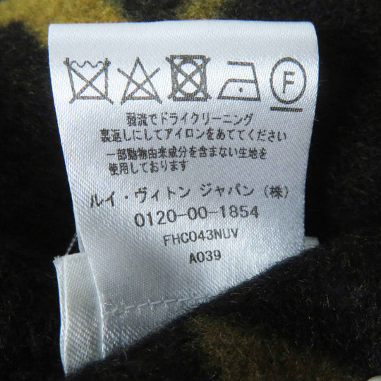 LOUIS VUITTON coat Outer: 99% wool, Outer: 1% silk, Lining: 50% cupra, Lining: 50% rayon, Part: 99% wool Black brown Women 38 Used Authentic