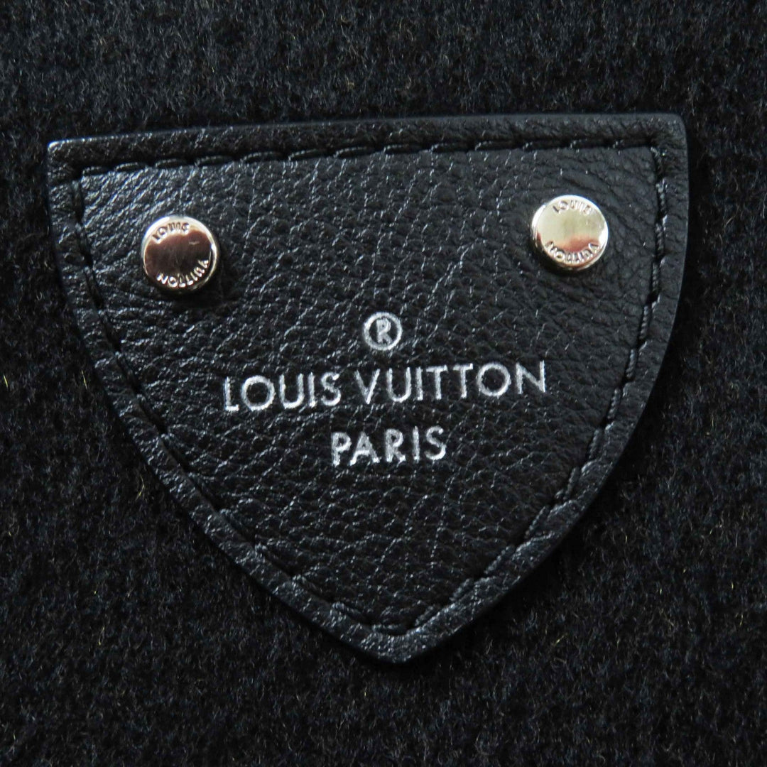 LOUIS VUITTON coat Outer: 99% wool, Outer: 1% silk, Lining: 50% cupra, Lining: 50% rayon, Part: 99% wool Black brown Women 38 Used Authentic
