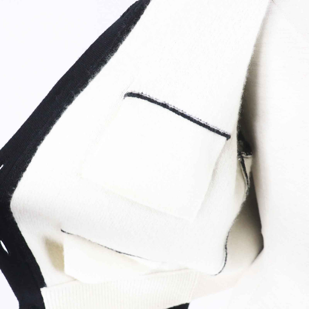 CHANEL cardigan P71365 Outer material: 78% cashmere, Outer material: 7% polyester, Outer material: 13% silk, Outer material: 2% polyamide Black White Women 34 Used Authentic