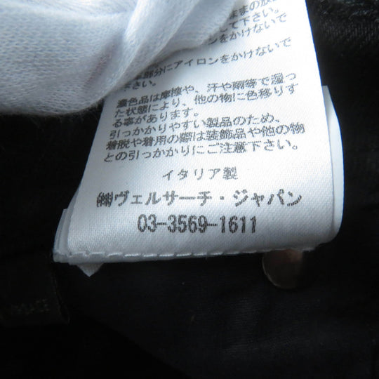 VERSACE Denim pants Main: 96% cotton, Main: 4% polyurethane, Part: 82% nylon, Part: 18% polyurethane, Part: 100% polyester black Women 25 Used Authentic