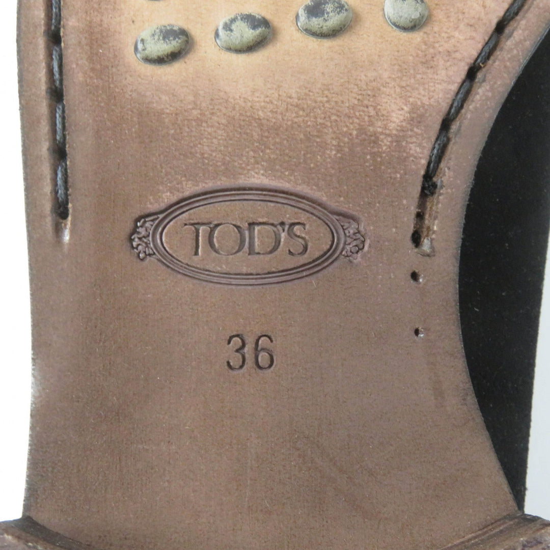 TOD’S loafers Suede leather black 36