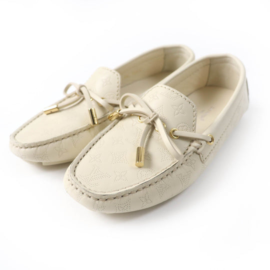 LOUIS VUITTON loafers 1ACHAU Main: Leather light beige Gloria Lyne Women 35 Used Authentic
